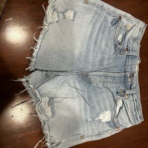 We The Free Frayed Light Blue Jean Shorts Size 26